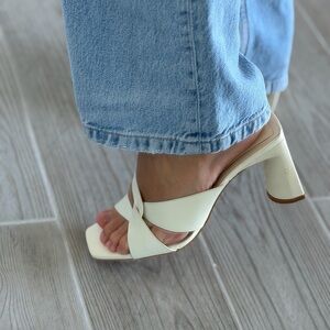 Elegant Cream Zara  Heeled Sandals